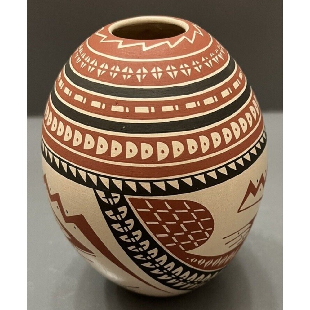 Mata Ortiz Pottery Ana Veloz Seed Pot Paquime Casas Grande Fine Art Mexicao Clay